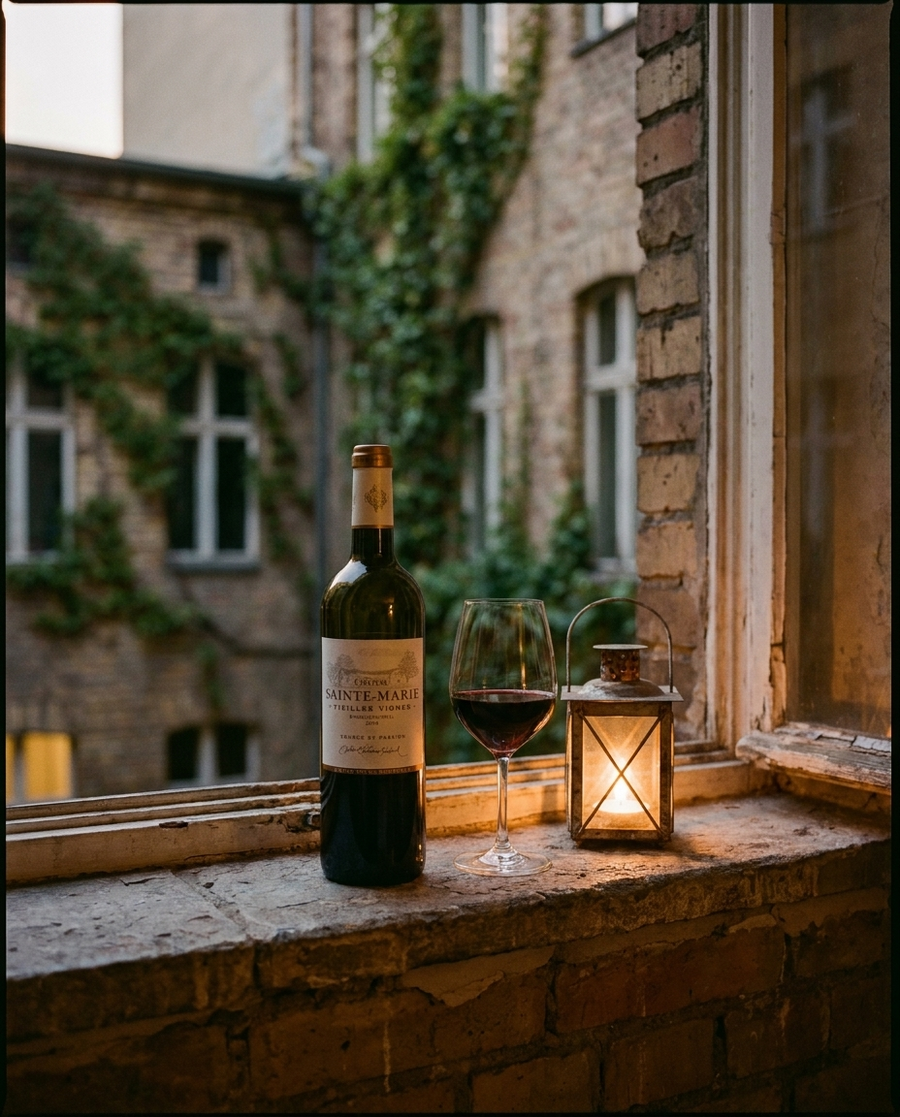 Château St. Marie Vieilles Vignes draußen im Berliner Kiez