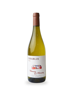Domaine des Malandes Chablis — Flasche vor weißem Studio-Hintergrund