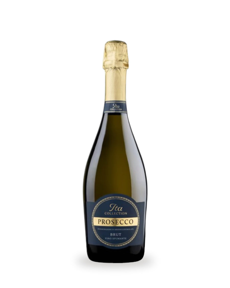 ITA Prosecco DOC Spumante Brut — Flasche vor weißem Studio-Hintergrund