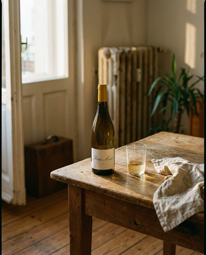 Château St. Marie Petite Marie auf dem Tisch in einer Berliner Altbauwohnung