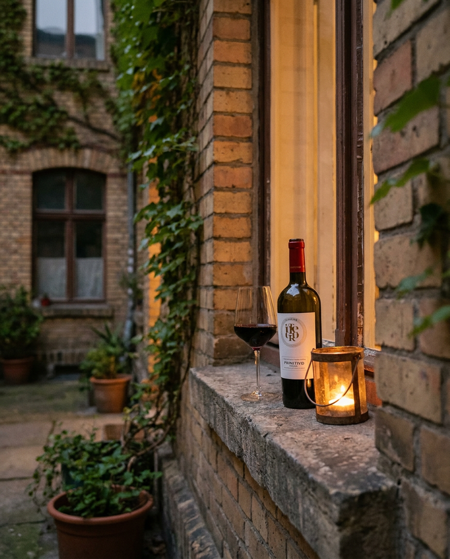 Integro Primitivo Puglia BIO draußen im Berliner Kiez