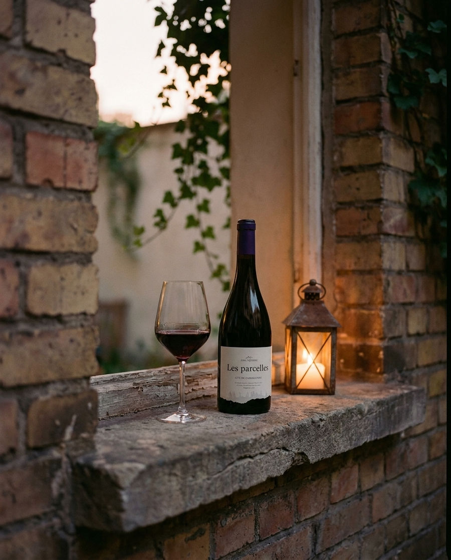 Les Parcelles Grenache-Syrah draußen im Berliner Kiez