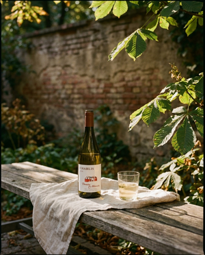 Domaine des Malandes Chablis draußen im Berliner Kiez