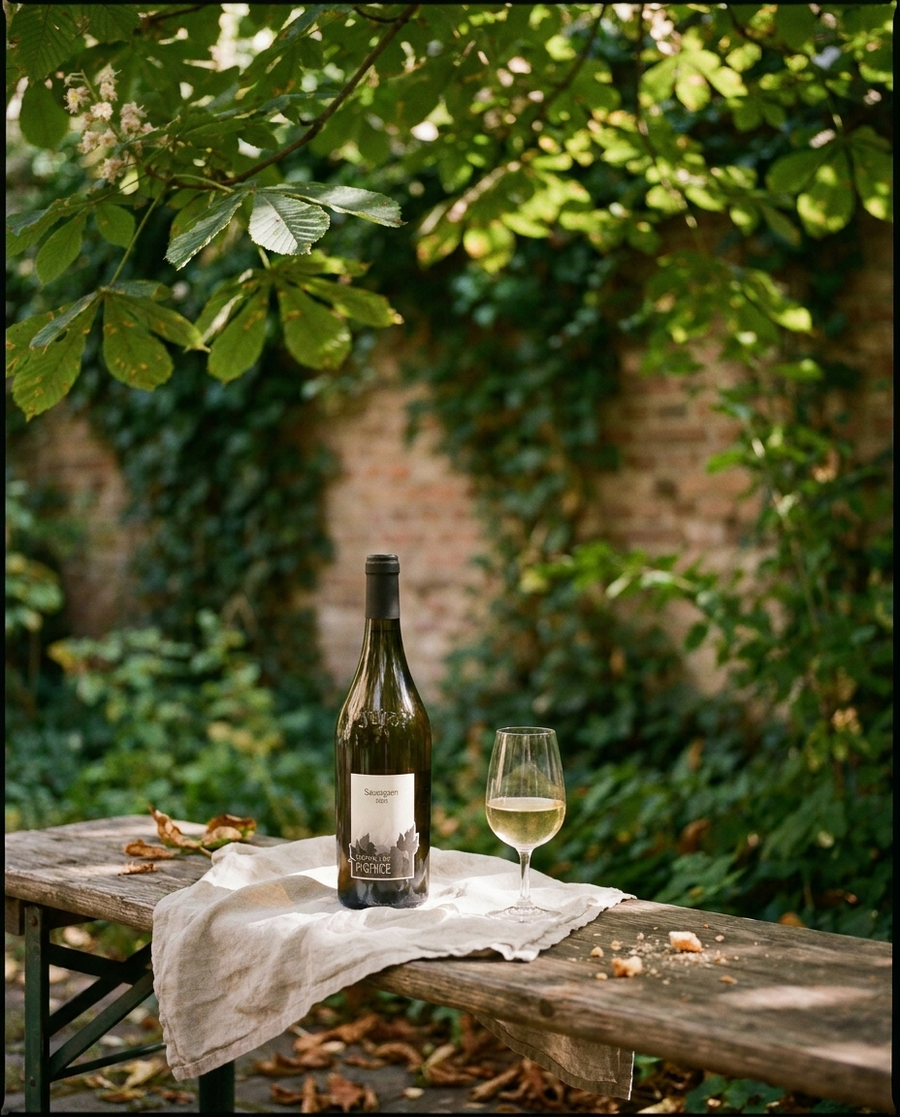 Domaine Pignier Sauvageon Côtes du Jura draußen im Berliner Kiez