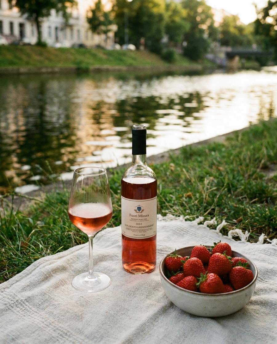 Fuori Misura Rosato draußen im Berliner Kiez