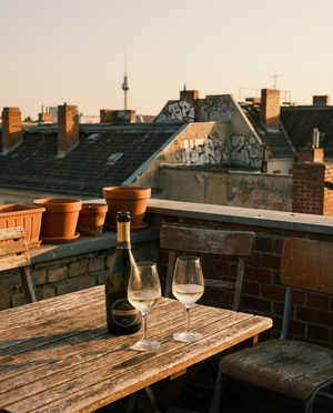 ITA Prosecco DOC Spumante Brut draußen im Berliner Kiez