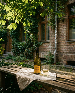 Camas Chardonnay draußen im Berliner Kiez