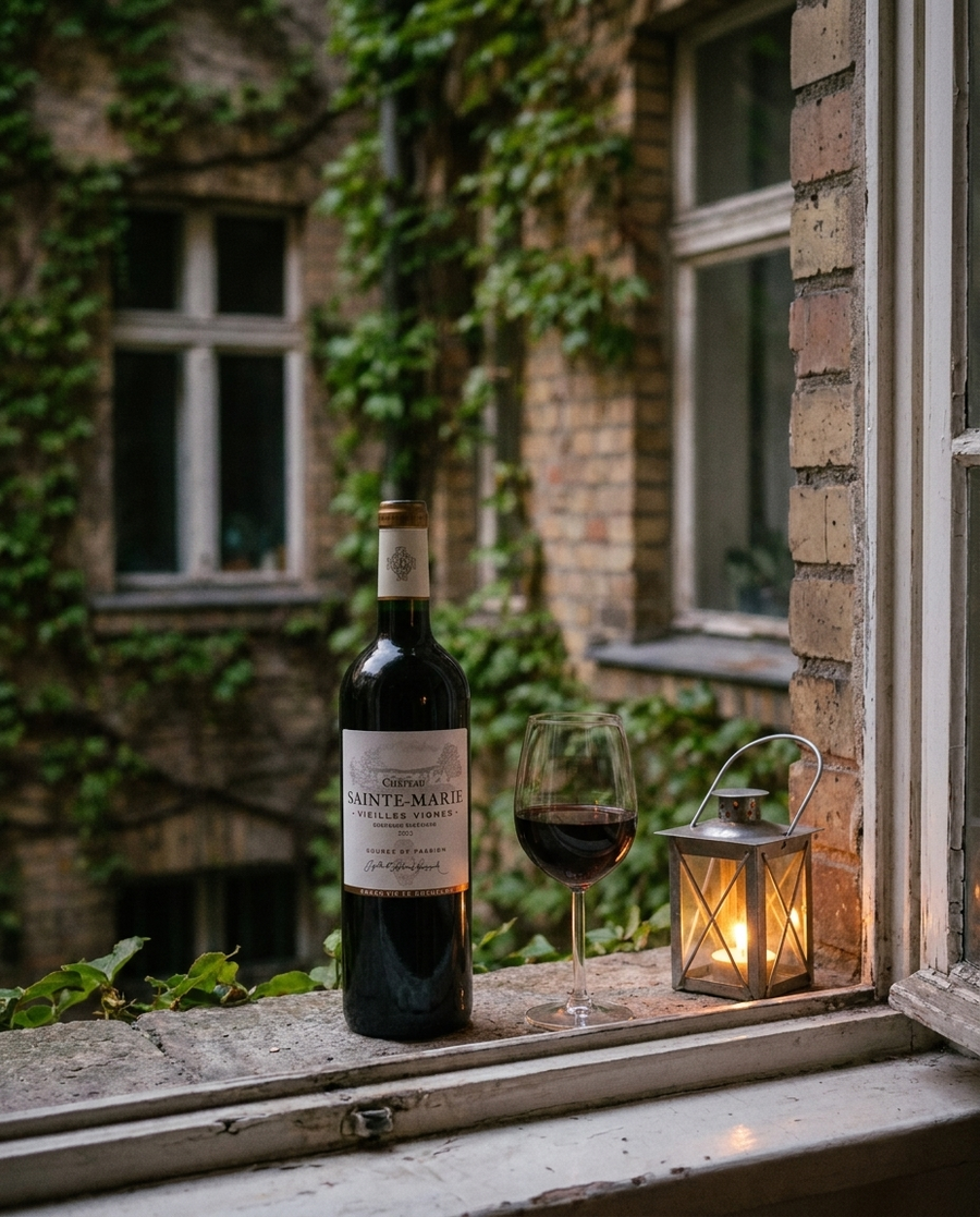 Château St. Marie Bordeaux Supérieur draußen im Berliner Kiez